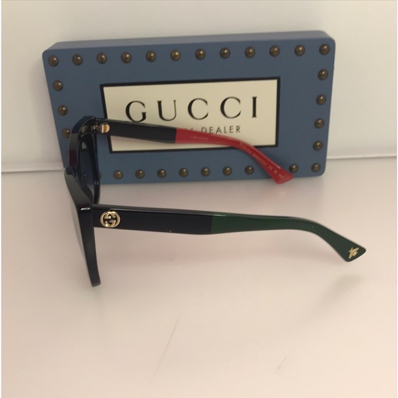 New - Gucci Web GG0163SN Cat-eye Sunglasses - Picture 10 of 12